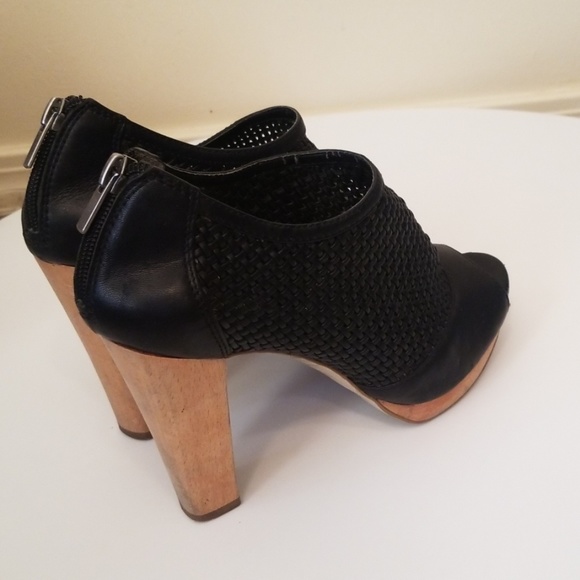 Banana Republic Black Leather Woven Booties - Picture 2 of 8